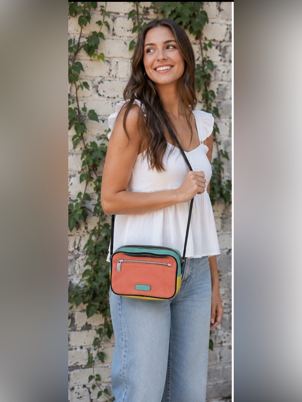 Marc by Marc Jacobs Colorblock Crossbody Bag - Coral, Teal & Yellow